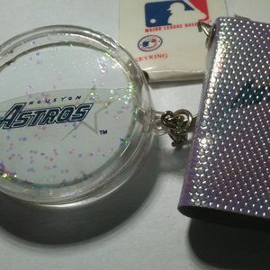 HOUSTON ASTROS Key Chains 2 styles MLB baseball keyrings NWT